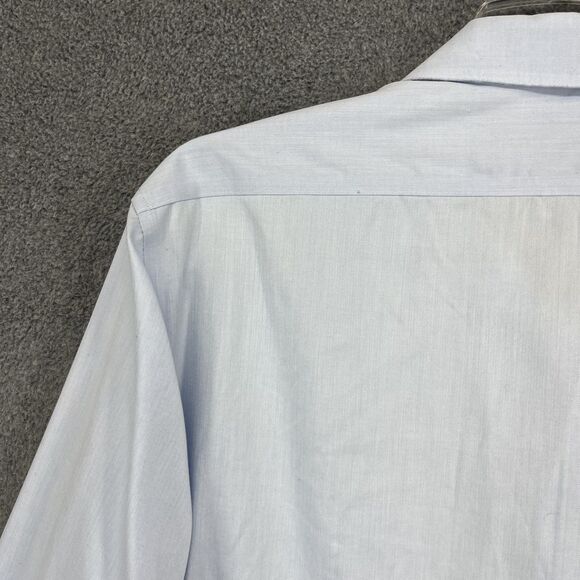 Calvin Klein Shirt Mens 16.5 34/35 Blue Slim Fit Performance Non-Iron Dress - Picture 12 of 14